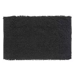 Alfombra Negra Shaggy 40x60cm